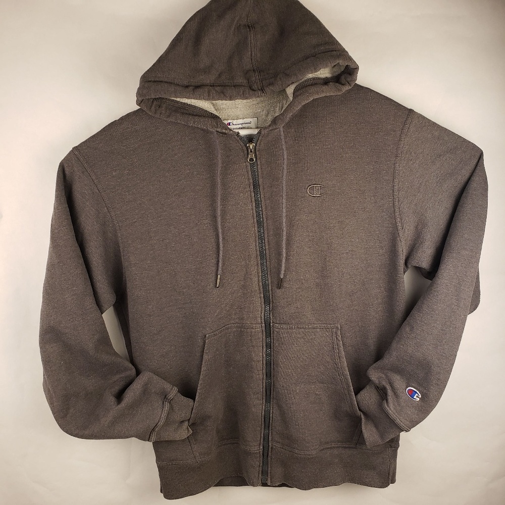 Grey Vintage Champion Full Zip Sweatshirt Size M